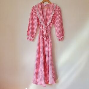 Adorable Vintage Pink Gingham Robe